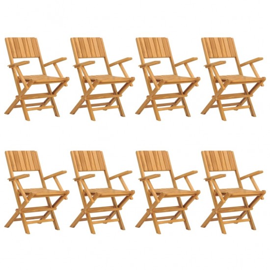 Sulankstomos sodo kėdės, 8vnt., 55x61x90cm, tikmedžio masyvas