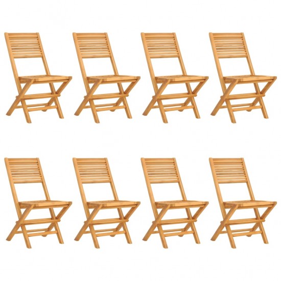 Sulankstomos sodo kėdės, 8vnt., 47x62x90cm, tikmedžio masyvas