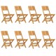 Sulankstomos sodo kėdės, 8vnt., 47x61x90cm, tikmedžio masyvas