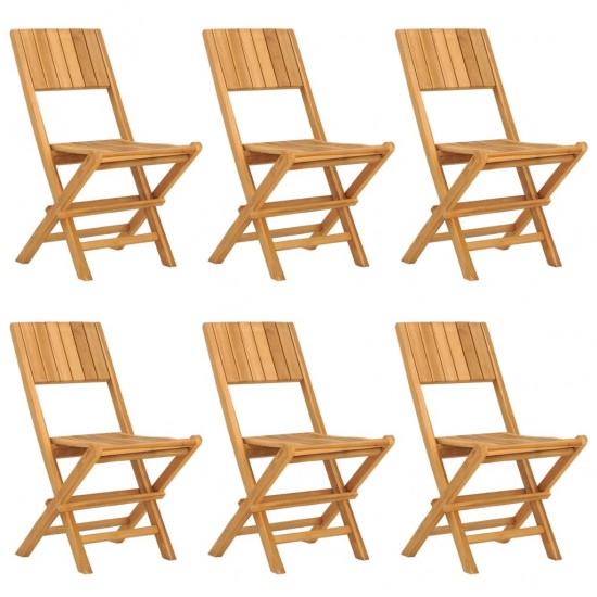 Sulankstomos sodo kėdės, 6vnt., 47x61x90cm, tikmedžio masyvas