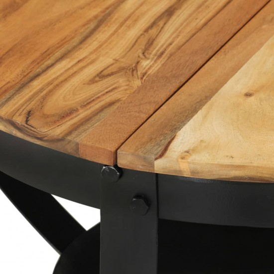 Kavos staliukas, 68x43cm, akacijos medienos masyvas ir geležis