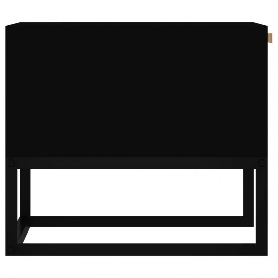 Kavos staliukas, juodas, 80x40x35cm, apdirbta mediena/geležis