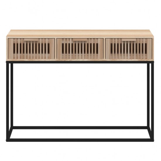 Konsolinis staliukas, 105x30x75cm, apdirbta mediena ir geležis