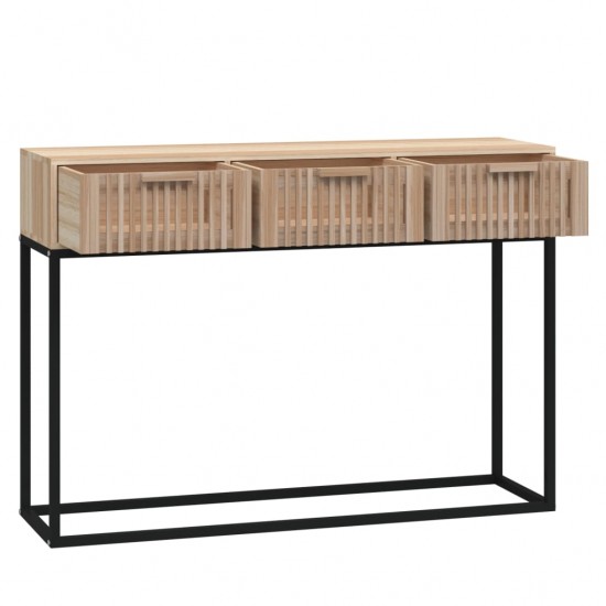 Konsolinis staliukas, 105x30x75cm, apdirbta mediena ir geležis