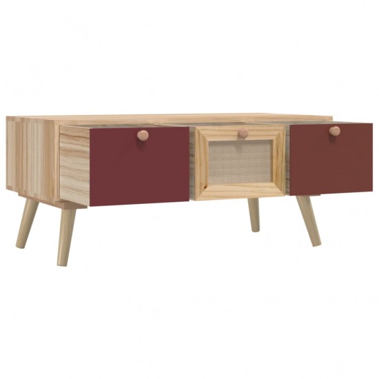 Kavos staliukas su stalčiais, 80x40x35,5cm, apdirbta mediena
