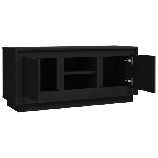 Televizoriaus spintelė, juodos spalvos, 102x35x45cm, mediena