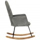 Supama kėdė, pilkos spalvos, drobė, vintažinio dizaino
