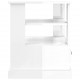 Šoninis staliukas, baltos spalvos, 50x50x60cm, mediena, blizgus