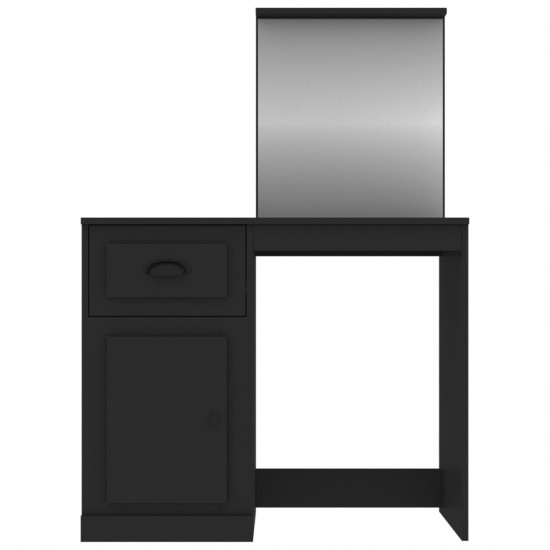 Kosmetinis staliukas, juodas, 90x50x132,5cm, apdirbta mediena