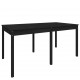 Sodo stalas, juodas, 159,5x82,5x76cm, pušies medienos masyvas