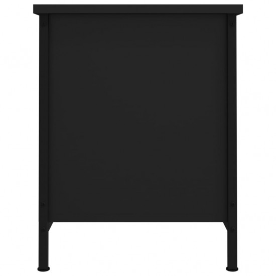 Televizoriaus spintelė su durelėmis, juoda, 60x35x45cm, mediena