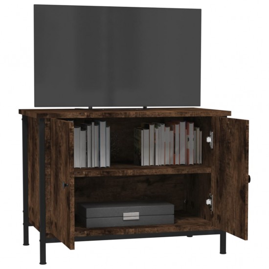TV spintelė su durelėmis, dūminio ąžuolo, 60x35x45cm, mediena