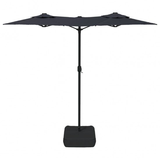 Dvigubas skėtis nuo saulės, juodos spalvos, 316x240cm