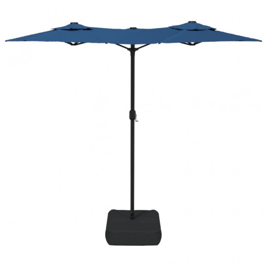 Dvigubas skėtis nuo saulės, tamsiai mėlynos spalvos, 316x240cm