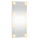 Sieninis veidrodis su LED lemputėmis, 30x80cm, stiklas