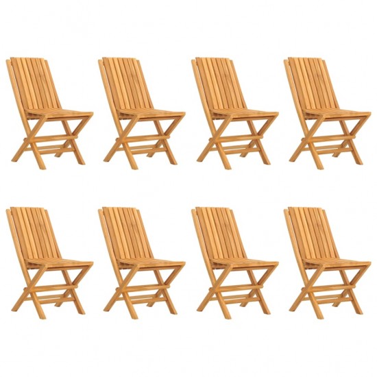 Sulankstomos sodo kėdės, 8vnt., 47x47x89cm, tikmedžio masyvas