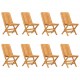 Sulankstomos sodo kėdės, 8vnt., 47x47x89cm, tikmedžio masyvas