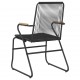 Sodo kėdės, 2vnt., juodos spalvos, 58x59x85,5cm, PVC ratanas