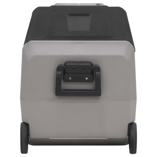 Šaltdėžė su ratukais ir adapteriu, juoda ir pilka, 36l, PP/PE