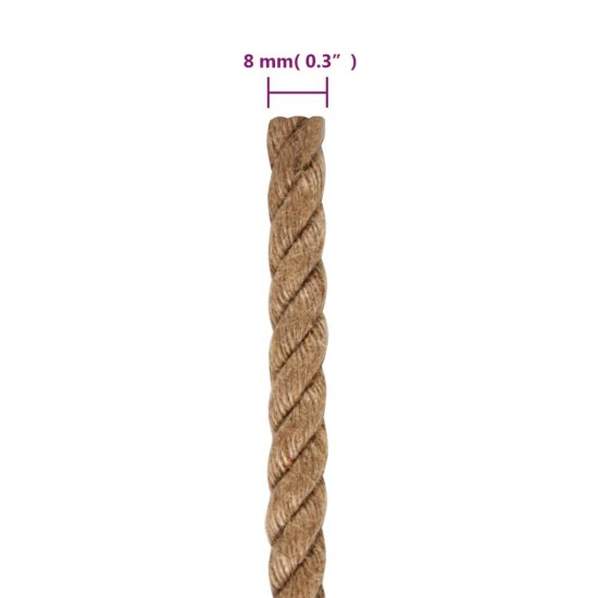 Džiuto virvė, 25m ilgio, 8mm storio