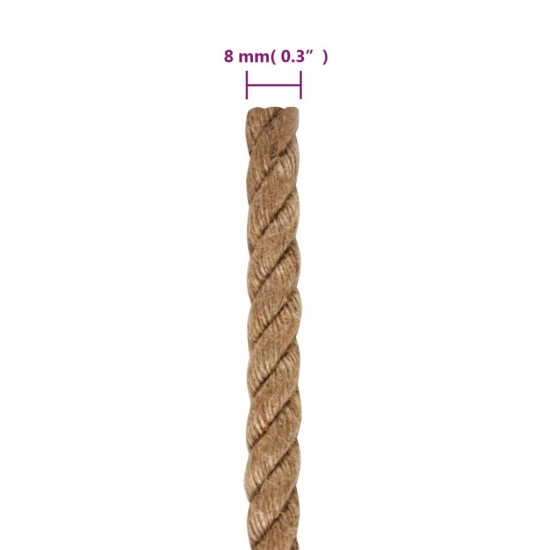 Džiuto virvė, 100m ilgio, 8mm storio
