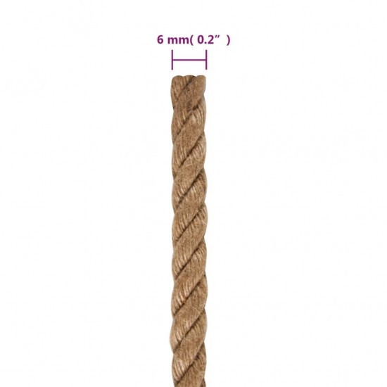 Džiuto virvė, 50m ilgio, 6mm storio