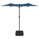 Dvigubas skėtis nuo saulės su LED, tamsiai mėlynas, 316x240cm