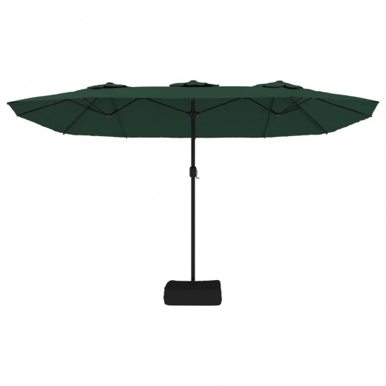 Dvigubas skėtis nuo saulės, žalios spalvos, 449x245cm