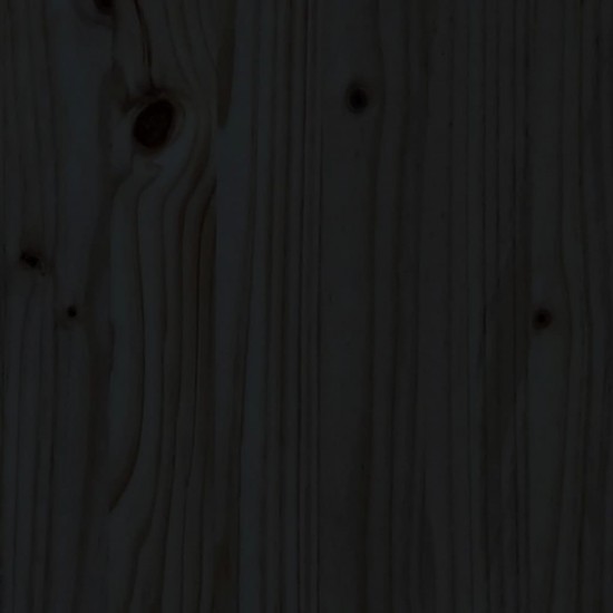 Lovos rėmas su galvūgaliu, juodas, 140x190cm, medienos masyvas