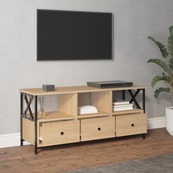 Televizoriaus spintelė, ąžuolo, 102x33x45cm, mediena ir geležis