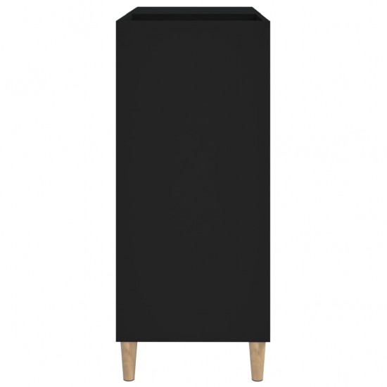 Vinilinių plokštelių spintelė, juoda, 84,5x38x89cm, mediena