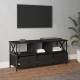 Televizoriaus spintelė, juoda, 102x33x45cm, mediena ir geležis