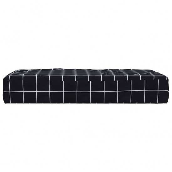 Paletės pagalvėlė, 60x60x8cm, oksfordo audinys, juodi langeliai