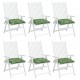 Kėdės pagalvėlės, 6vnt., 50x50x7cm, audinys, su lapais