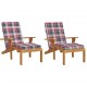 Terasos kėdės pagalvėlės, 2vnt., oksfordo audinys, languotos