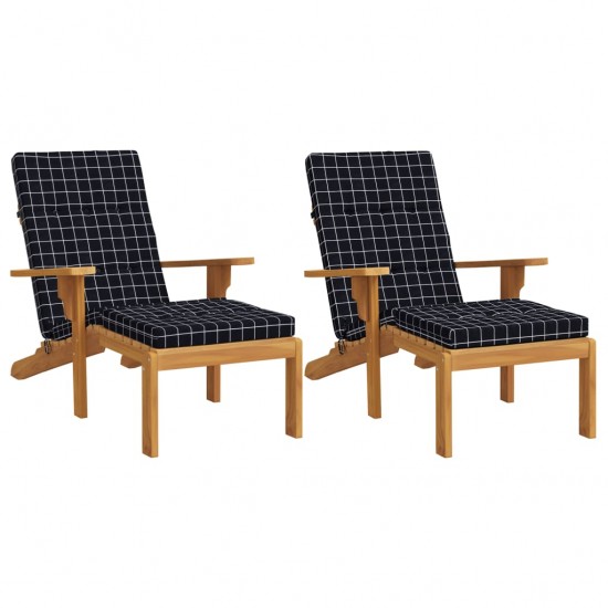 Terasos kėdės pagalvėlės, 2vnt., oksfordo audinys, languotos