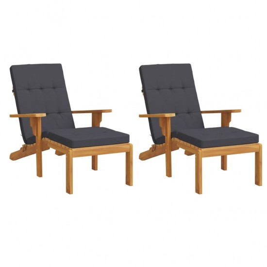 Terasos kėdės pagalvėlės, 2vnt., antracito, oksfordo audinys