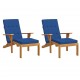 Terasos kėdės pagalvėlės, 2vnt., karališkos mėlynos, audinys