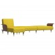 L formos sofa-lova, geltonos spalvos, 279x140x70cm, aksomas