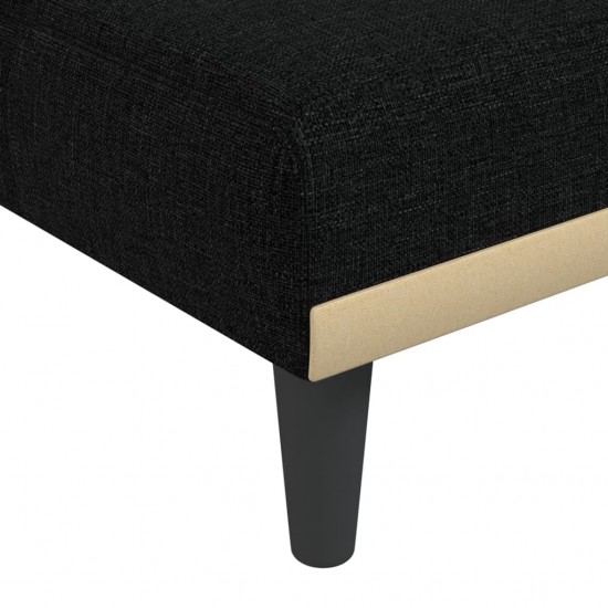 L formos sofa-lova, juodos spalvos, 275x140x70cm, audinys