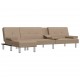 L formos sofa-lova, kapučino, 255x140x70cm, dirbtinė oda
