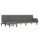 L formos sofa-lova, tamsiai pilka, 260x140x70cm, audinys