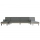 L formos sofa-lova, tamsiai pilka, 260x140x70cm, audinys