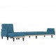 L formos sofa-lova, mėlynos spalvos, 271x140x70cm, aksomas