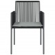 Kėdės su pagalvėmis, 2vnt., juodos, 54x60,5x83,5cm, ratanas