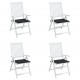 Kėdės pagalvėlės, 4vnt., 40x40x3cm, audinys, juodi langeliai