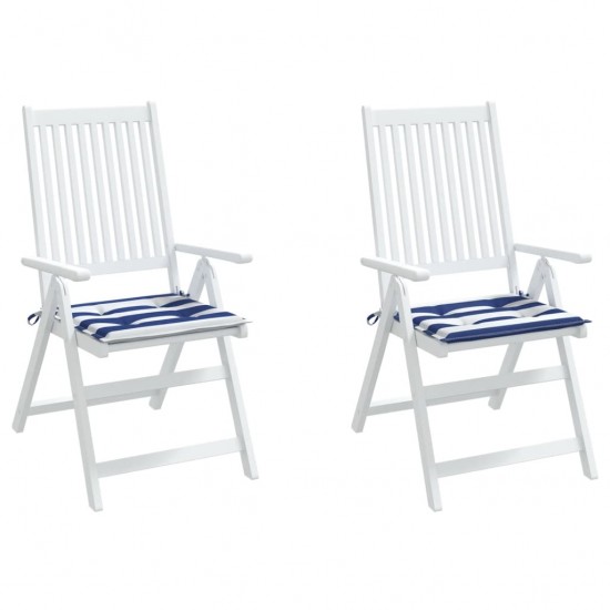Kėdės pagalvėlės, 2vnt., mėlynos/baltos, 50x50x3cm, audinys