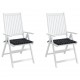Kėdės pagalvėlės, 2vnt., 50x50x3cm, audinys, juodi langeliai