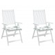 Kėdės pagalvėlės, 2vnt., 50x50x3cm, audinys, su lapais