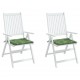 Kėdės pagalvėlės, 2vnt., 50x50x3cm, audinys, su lapais